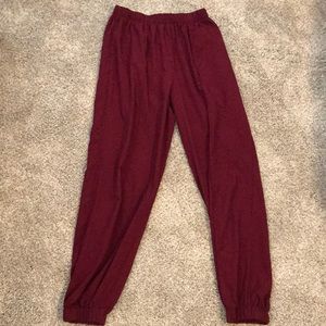 Cute Maroon Jogger Style Pants